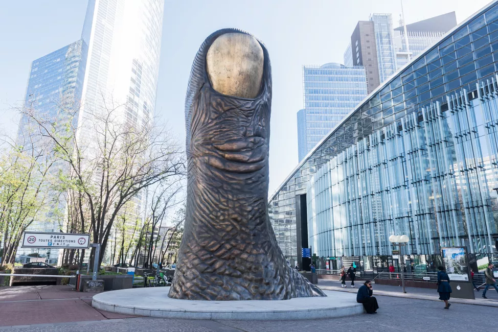 'Le Pouce,' The Giant Thumb Sculpture