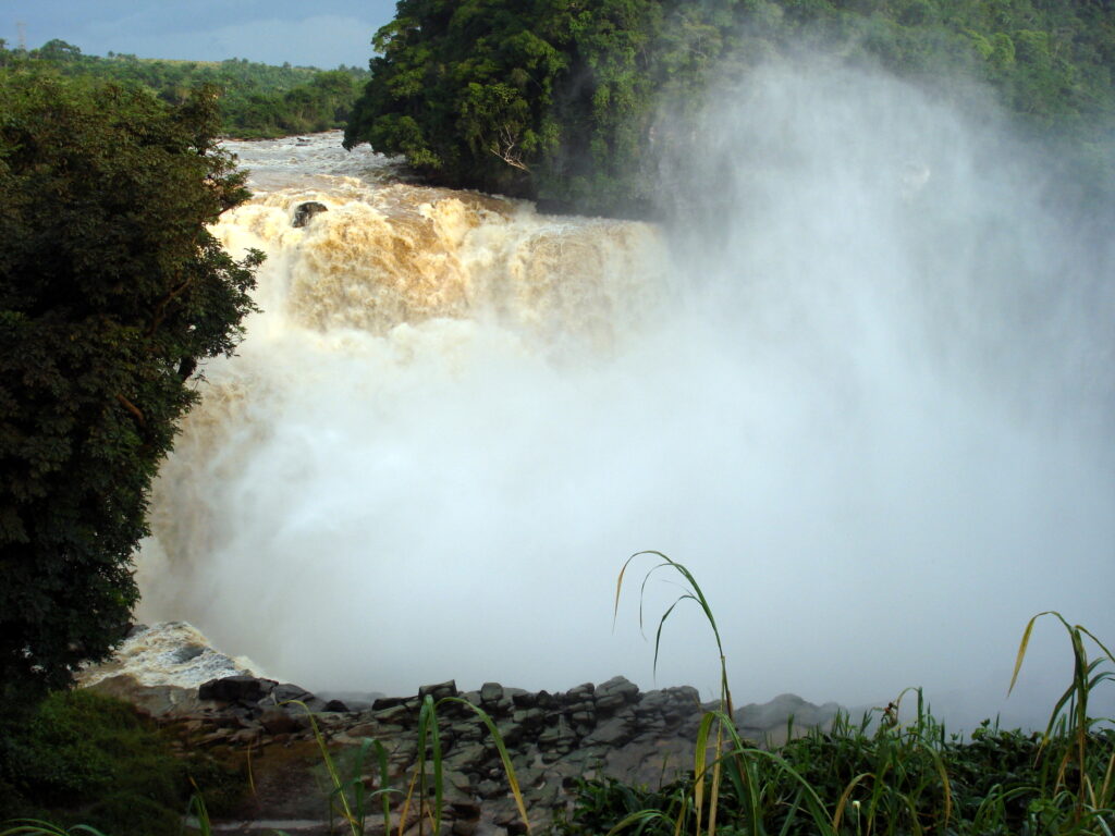 Scenic waterfalls near Kinshasa